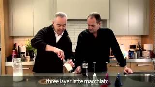 aerolatte  milk frother makes three layer caffè latte macchiato [upl. by Ariel588]