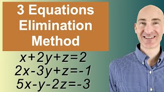 Solving Systems of 3 Equations Elimination [upl. by Tare854]