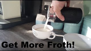 How to Get More Froth from Your Nespresso Coffee Aeroccino  Nespresso tips and help [upl. by Ninetta]